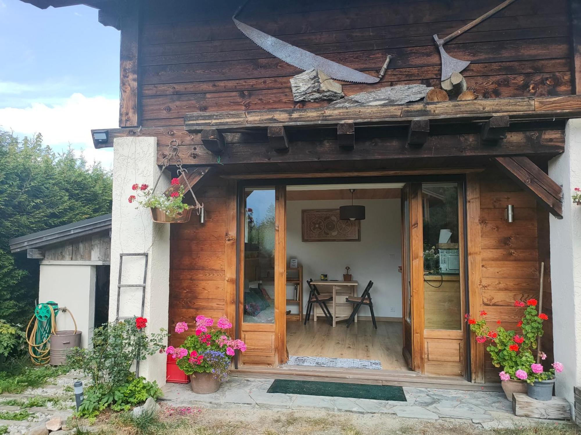 Beau Studio Dans La Vallee De Chamonix Les Trabets Extérieur photo
