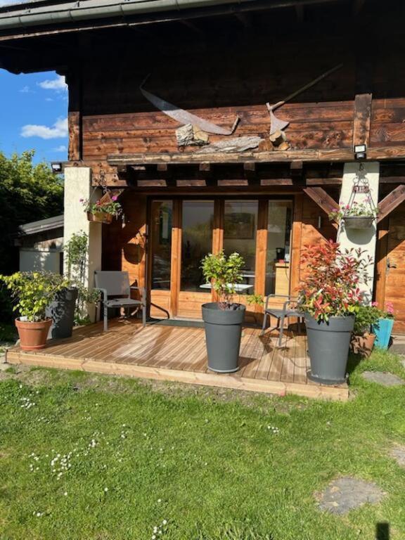 Beau Studio Dans La Vallee De Chamonix Les Trabets Extérieur photo